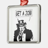 oom Sam krijgt een baan Metalen Ornament (Links)