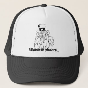 oom SAM luistert naar Trucker Hat Pet
