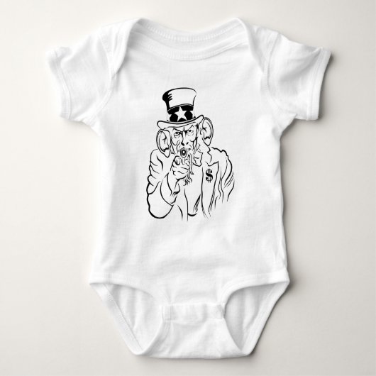 Oom Sam luistert Romper (Voorkant)