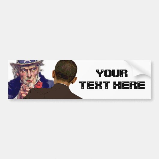Oom Sam naar Obama Bumpersticker (Voorkant)