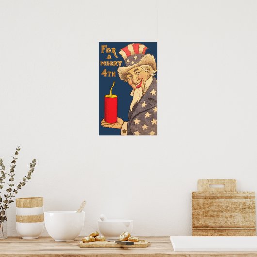  oom Sam op 4 juli Poster (Keuken)
