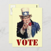 Oom Sam Patriotic STETE Design Briefkaart (Voorkant / Achterkant)