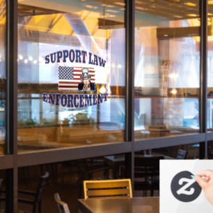 Oom Sam Patriotic SUPPORT WET TENUITVOERLEGGING Raamsticker