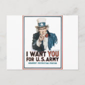 Oom Sam Poster, Amerika. Ik wil dat je... Briefkaart (Voorkant)