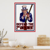 Oom Sam Says - Verdediging van het tweede amendeme Poster (Keuken)