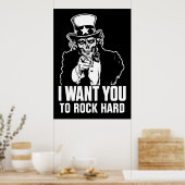 Oom Sam Skull  Print (Keuken)