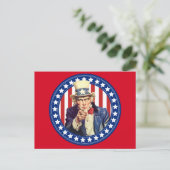 Oom Sam Stars en Stripes Briefkaart (Staand voorkant)