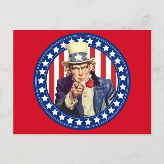 Oom Sam Stars en Stripes Briefkaart (Voorkant)