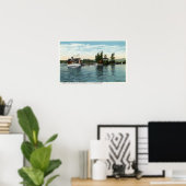 Oom Sam Steamer op het eiland Loon Poster (Thuiskantoor)