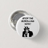 Oom Sam stopt nu met schuiven Ronde Button 3,2 Cm (Voorkant /achterkant)