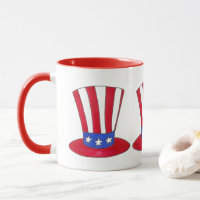 Oom Sam Top Hat Vierde Vierde Vierde Amerikaanse P