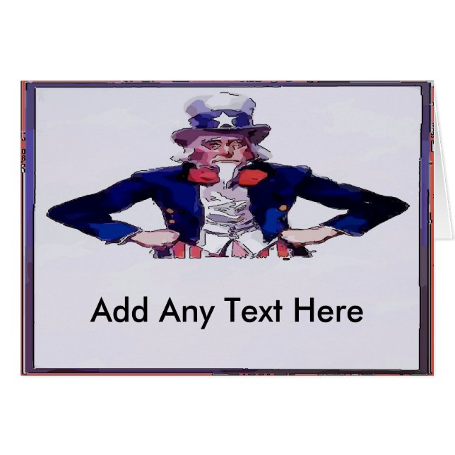 Oom Sam Voeg tekstkaart toe (Voorkant Horizontaal)