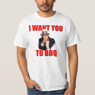 Oom Sam Want je bent op BBQ T-shirt