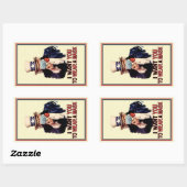 Oom Sam wil dat je een Face Mask USA Draag Rechthoekige Sticker (Vel)