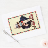 Oom Sam wil dat je een Face Mask USA Draag Rechthoekige Sticker (Envelop)