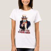 Oom Sam wil dat je een Face Mask USA Draag T-shirt (Voorkant)