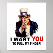 Oom Sam WIL DAT JE MIJN VINGER VERPLAATST Poster (Voorkant)