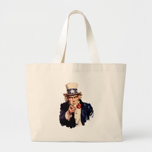 Oom Sam wil je! Grote Tote Bag (Voorkant)