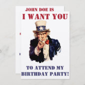 Oom Sam wil je. Kaart (Voorkant / Achterkant)