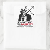 Oom Sam zegt dat ik wil dat je opkijkt Vierkante Sticker (Tas)