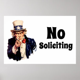 Oom Sam zegt geen colportage Poster