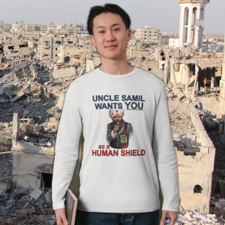 Oom Samil wil JOU T-shirt met donkere humor