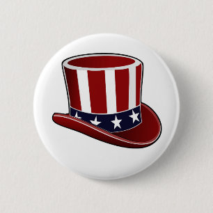 Oom Sam's Pet Patriottische Button