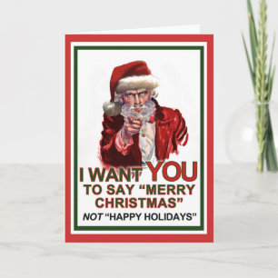 Oom Santa Wants You Card Feestdagen Kaart