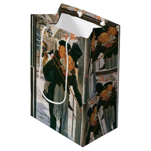 oom Scrooge Bag Medium Cadeauzakje (Voorkant Gekanteld)