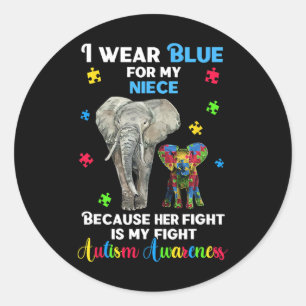 Oom Tante Autisme Awareness Ronde Sticker