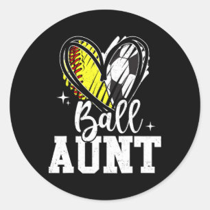 Oom/Tante Zachte Voetbal Oom/Tante Van Beide Ronde Sticker