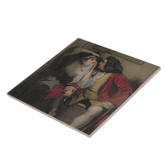 Oom Toby en weduwe Wadman Tegeltje (Zijkant)