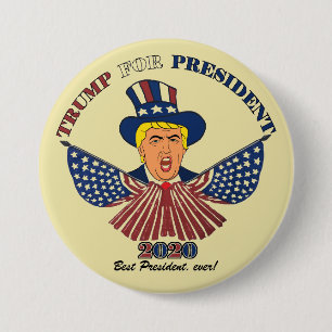 oom Trump Ronde Button 7,6 Cm