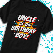 Oom van Birthday Boy Superheld Comics Party T-shirt