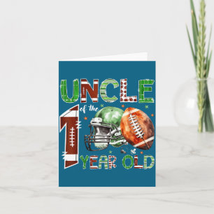 Oom Van De 1 Jaar Oude Voetbalfan 1e Verjaardag Kaart