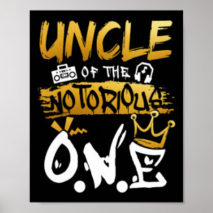 Oom van de beruchte 1 oude school hip 1 poster