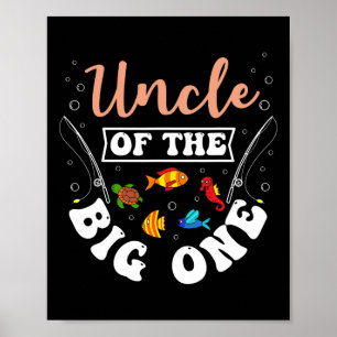 Oom van de Big One Visserij Verjaardagsfeestje Ver Poster