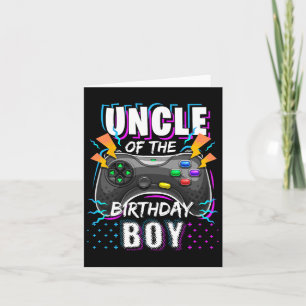 Oom van de Birthday Boy Matching Video Game Birt Kaart