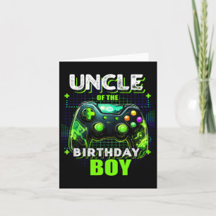 Oom van de Birthday Boy Matching Video Game Birt Kaart