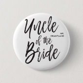 Oom van de Bride | Manuscript Wedding Ronde Button 5,7 Cm (Voorkant)