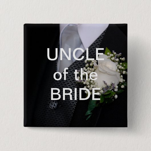 Oom van de bride vierkante button 5,1 cm (Voorkant)