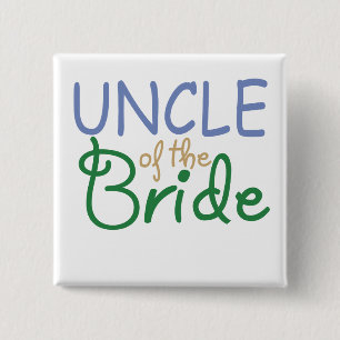 Oom van de Bride Vierkante Button 5,1 Cm