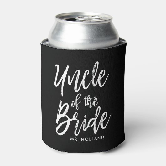Oom van de bruid | Scriptstijl aangepaste bruiloft Blikjeskoeler (Blikje Voorkant)