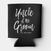 Oom van de bruidegom | Scriptstijl aangepaste brui Blikjeskoeler (Voorkant)