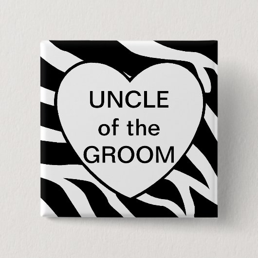 Oom van de groom vierkante button 5,1 cm (Voorkant)