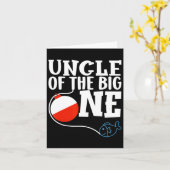 Oom van de grote Vist eerste verjaardag Kaart (Gele Bloem)