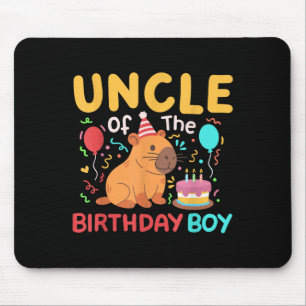 Oom van de jarige jongen Schattige capybara Kids v Muismat