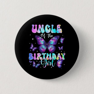 Oom Van De Jarige Vlinder Tie-Dye Ronde Button 5,7 Cm