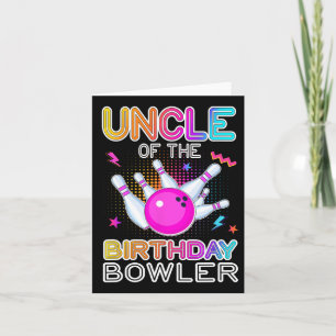 Oom van de verjaardag Bowler Bday Bowling Party CE Kaart