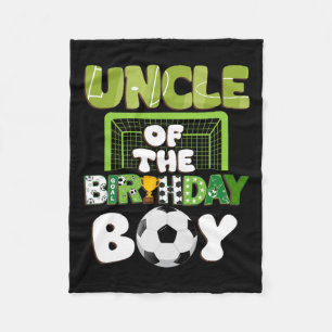 Oom van de verjaardag Boy Soccer Family Party Deco Fleece Deken
